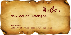 Mehlmauer Csongor névjegykártya